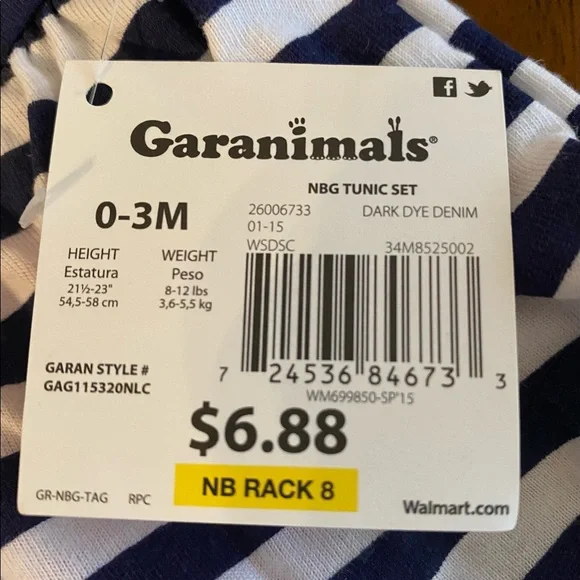 Granimals outfit 0-3 months.  Never worn. NWT! - Picture 3 of 4